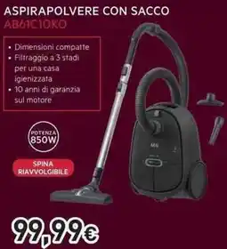 Unieuro AEG ASPIRAPOLVERE CON SACCO AB61C1OKO offerta