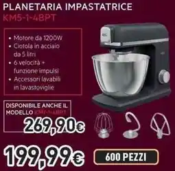 Unieuro AEG PLANETARIA IMPASTATRICE KM5-1-4BPT offerta
