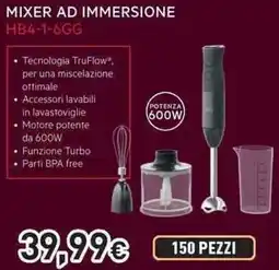 Unieuro AEG MIXER AD IMMERSIONE HB4-1-6GG offerta