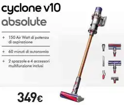 Unieuro dyson cyclone v10 absolute offerta