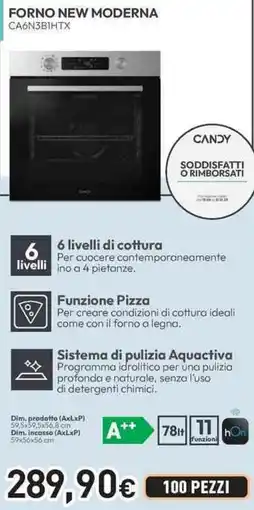 Unieuro CANDY FORNO NEW MODERNA CA6N3B1HTX offerta