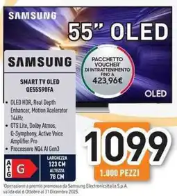 Unieuro SAMSUNG SMART TV OLED QE55S90FA offerta