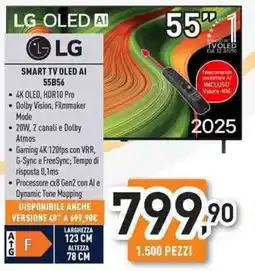 Unieuro LG SMART TV OLED AI 55856 offerta