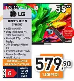 Unieuro LG SMART TV QNED AI 55QNED87 offerta