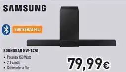 Unieuro SAMSUNG SOUNDBAR HW-T420 offerta