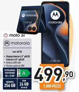 Unieuro motorola razr 60 5G offerta