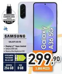 Unieuro SAMSUNG GALAXY A36 5G offerta