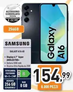 Unieuro SAMSUNG GALAXY A16 4G offerta