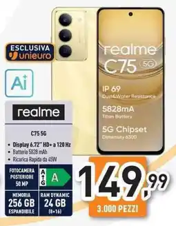 Unieuro realme C75 5G offerta