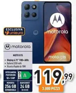 Unieuro motorola MOTO G15 offerta