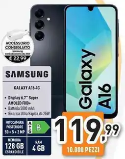 Unieuro SAMSUNG GALAXY A16 4G offerta