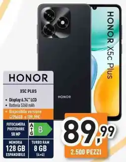 Unieuro HONOR X5C PLUS offerta