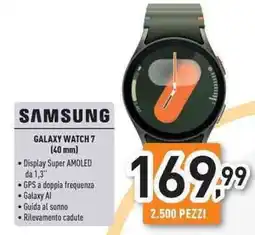Unieuro Samsung galaxy watch 7 (40 mm) offerta
