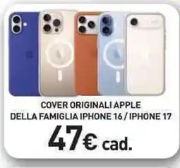 Unieuro Cover originali apple della famiglia iphone 16/iphone 17 offerta