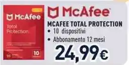 Unieuro Mcafee total protection offerta