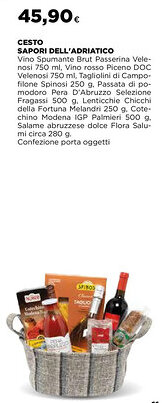 Ipercoop Cesto sapori dell'adriatico offerta