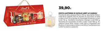 Cesto lanterna di natale lindt le cadeau