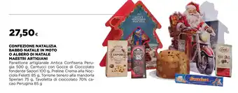 Confezione natalizia babbo natale in moto o albero di natale maestri artigiani