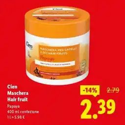 Lidl Cien Maschera Hair fruit offerta