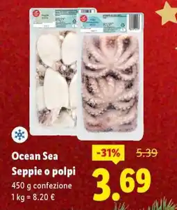 Lidl Ocean Sea Seppie o polpi offerta
