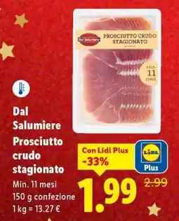Lidl Dal Salumiere Prosciutto crudo stagionato offerta