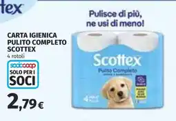 Coop Carta Igienica Pulito Completo Scottex offerta