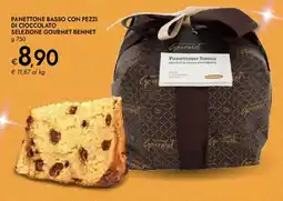 Bennet Panettone basso con pezzi di cioccolato selezione GOURMET BENNET offerta