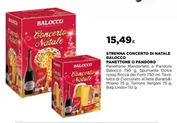 Ipercoop Strenna concerto di natale balocco panettone o pandoro offerta