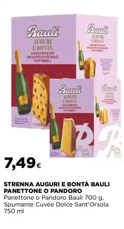 Ipercoop Strenna auguri e bontà bauli panettone o pandoro offerta