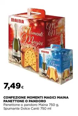 Ipercoop Confezione momenti magici maina panettone o pandoro offerta