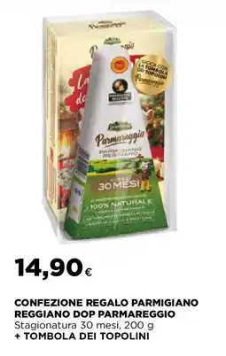 Ipercoop Confezione regalo parmigiano reggiano dop parmareggio + tombola dei topolini offerta
