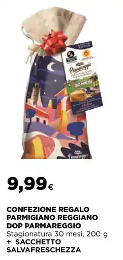 Ipercoop Confezione regalo parmigiano reggiano dop parmareggio + sacchetto salvafreschezza offerta