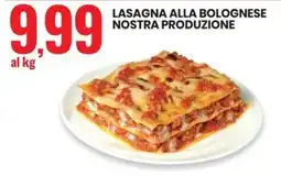 Eurospin Lasagna alla bolognese nostra produzione offerta