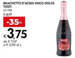 Bennet Brachetto d'acqui docg dolce TOSTI offerta