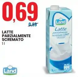 Eurospin Land latte parzialmente scremato offerta