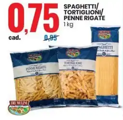 Eurospin Tre mulini spaghetti/ tortiglioni/ penne rigate offerta