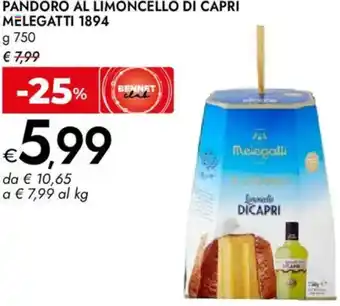 Pandoro al limoncello di capri melegatti 1894 BENNET