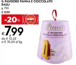 Bennet Il pandoro panna e cioccolato BAULI offerta