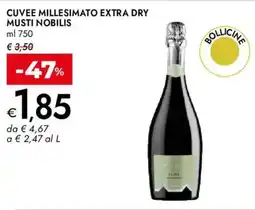 Bennet Cuvee millesimato extra dry MUSTI NOBILIS offerta