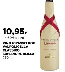 Ipercoop Vino ripasso doc valpolicella classico superiore bolla offerta