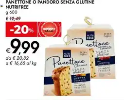 Bennet Panettone o pandoro senza glutine NUTRIFREE offerta