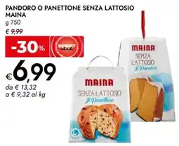 Bennet Pandoro o panettone senza lattosio MAINA offerta