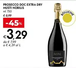 Bennet Prosecco doc extra dry MUSTI NOBILIS offerta
