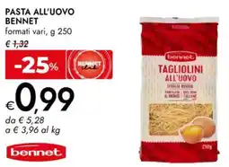 Bennet Pasta all'uovo BENNET offerta