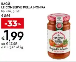 Bennet Ragù LE CONSERVE DELLA NONNA offerta