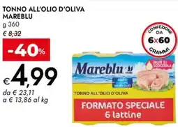 Bennet Tonno all'olio d'oliva MAREBLU offerta