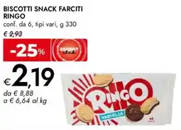 Bennet Biscotti snack farciti RINGO offerta