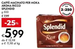 Bennet Caffè macinato per moka aroma ricco SPLENDID offerta