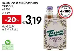 Bennet Sambuco o chinotto bio TASSONI offerta
