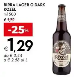 Bennet Birra lager o dark KOZEL offerta